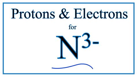 n3- protons neutrons electrons|How to find Protons & Electrons for the Nitride ion (N 3.